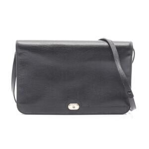 Christian Dior Honeycomb Shoulder Bag Leather Black